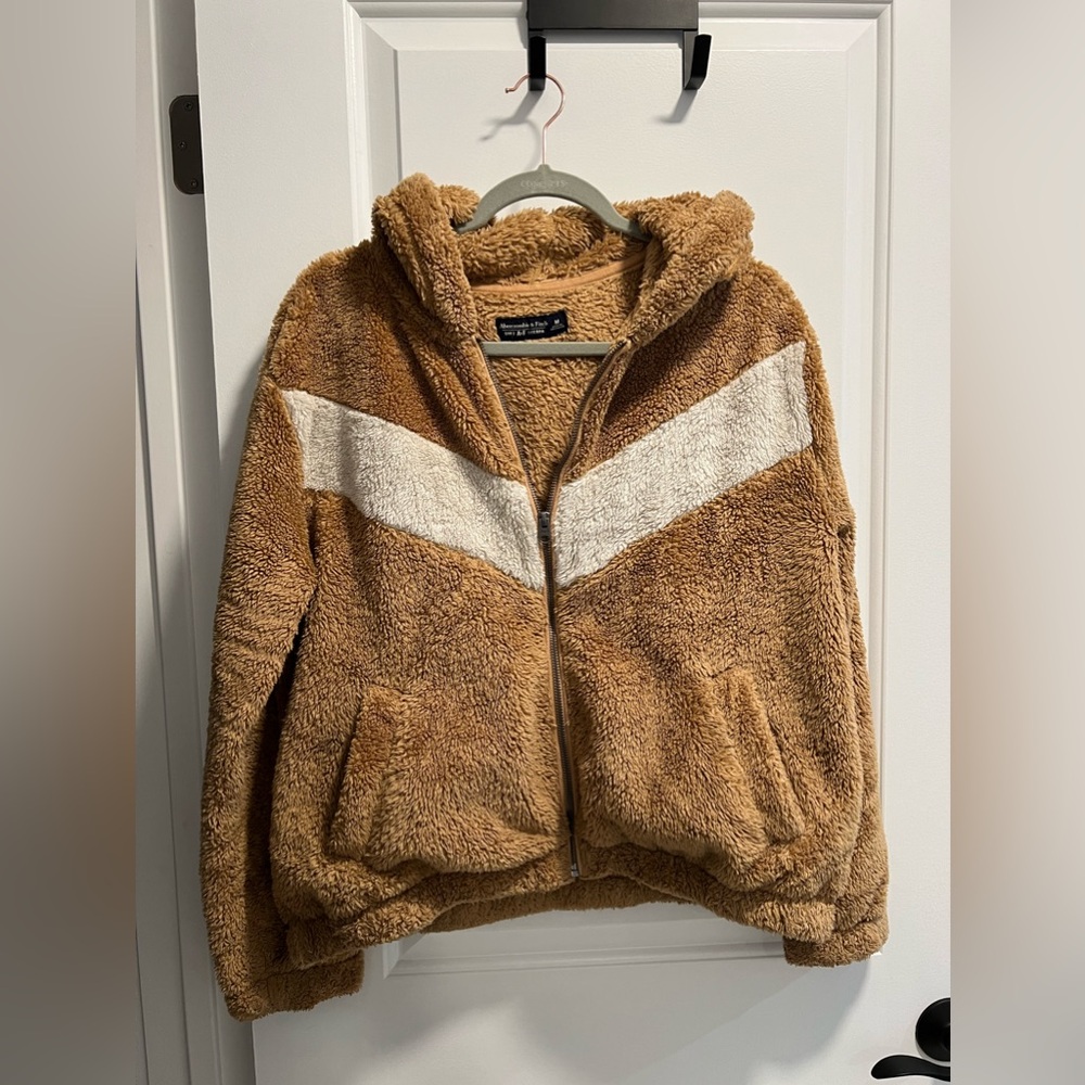 Abercombie & Fitch soft sherpa chevron jacket